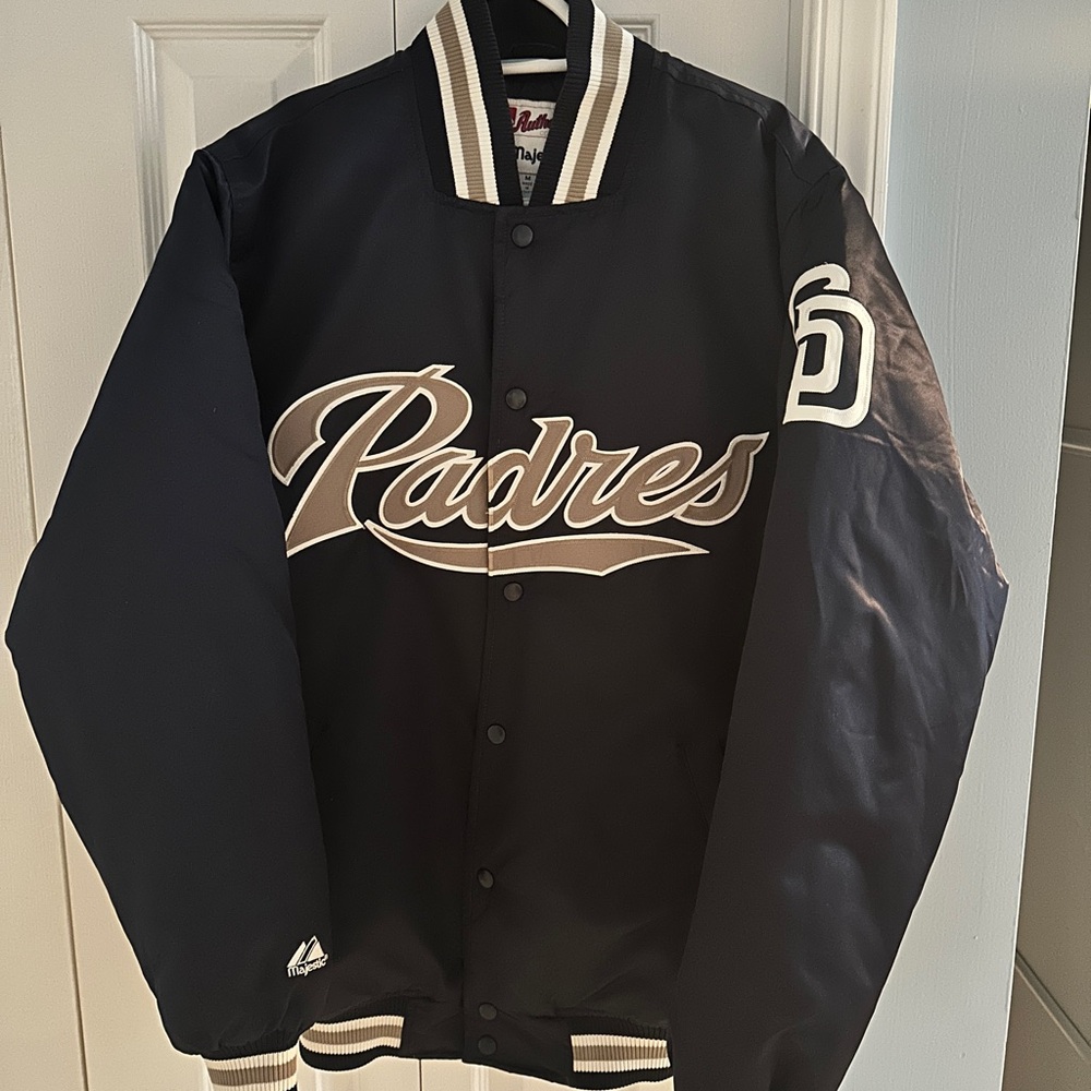 Padres Navy Blue/Sand Bomber Jacket